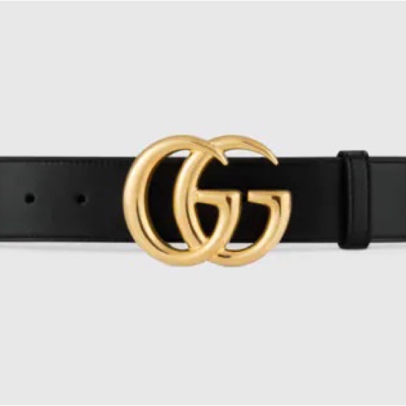 GG Marmont leather belt with shiny buckle - Picture 1 of 1